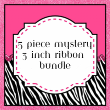 Load image into Gallery viewer, Mystery 5 Yard 3 Inch Ribbon Bundle