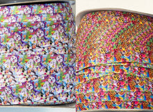 Load image into Gallery viewer, Lisa Frank Elastic 5/8 Fold Over Elastic
