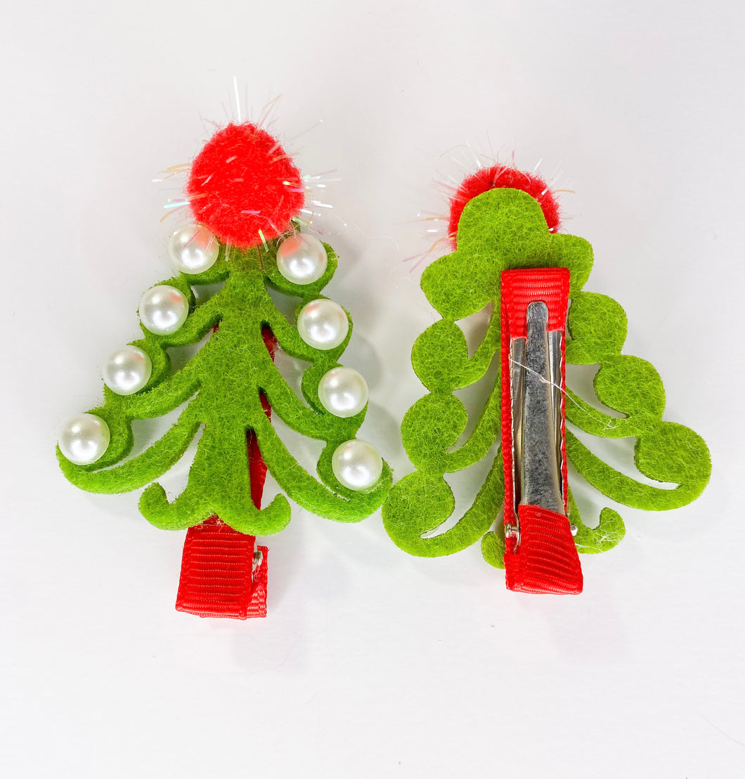 Christmas Tree Felt on Clip